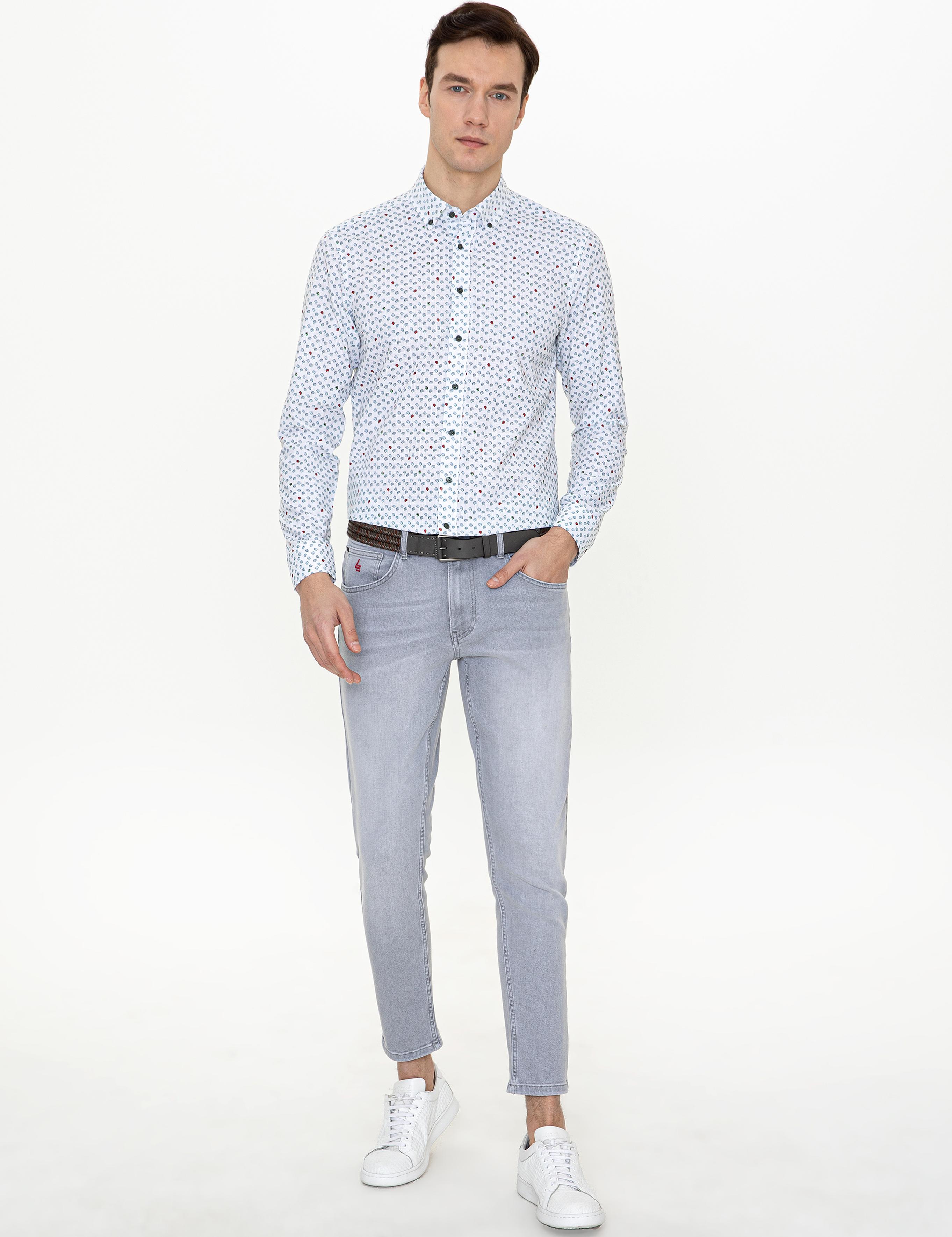 Yeşil Slim Fit Uzun Kollu Gömlek - 50247572026