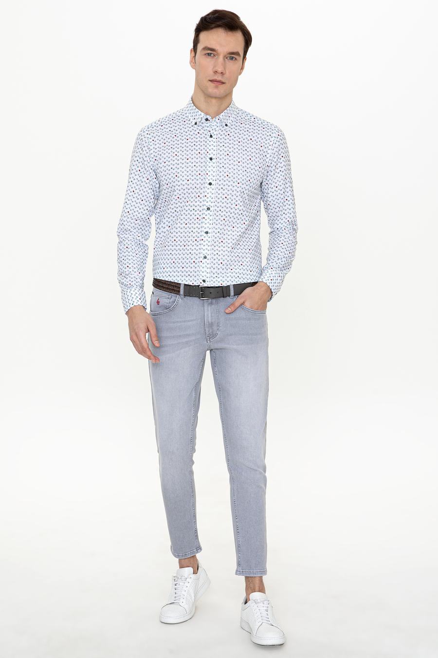 Yeşil Slim Fit Uzun Kollu Gömlek - 50247572026