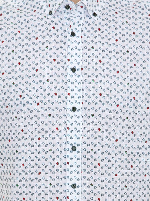 Yeşil Slim Fit Uzun Kollu Gömlek