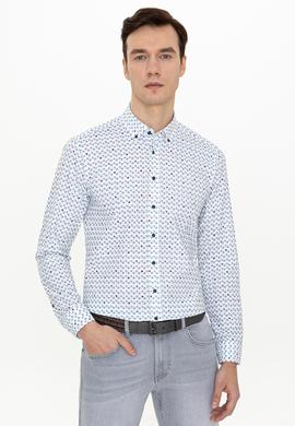 Yeşil Slim Fit Uzun Kollu Gömlek