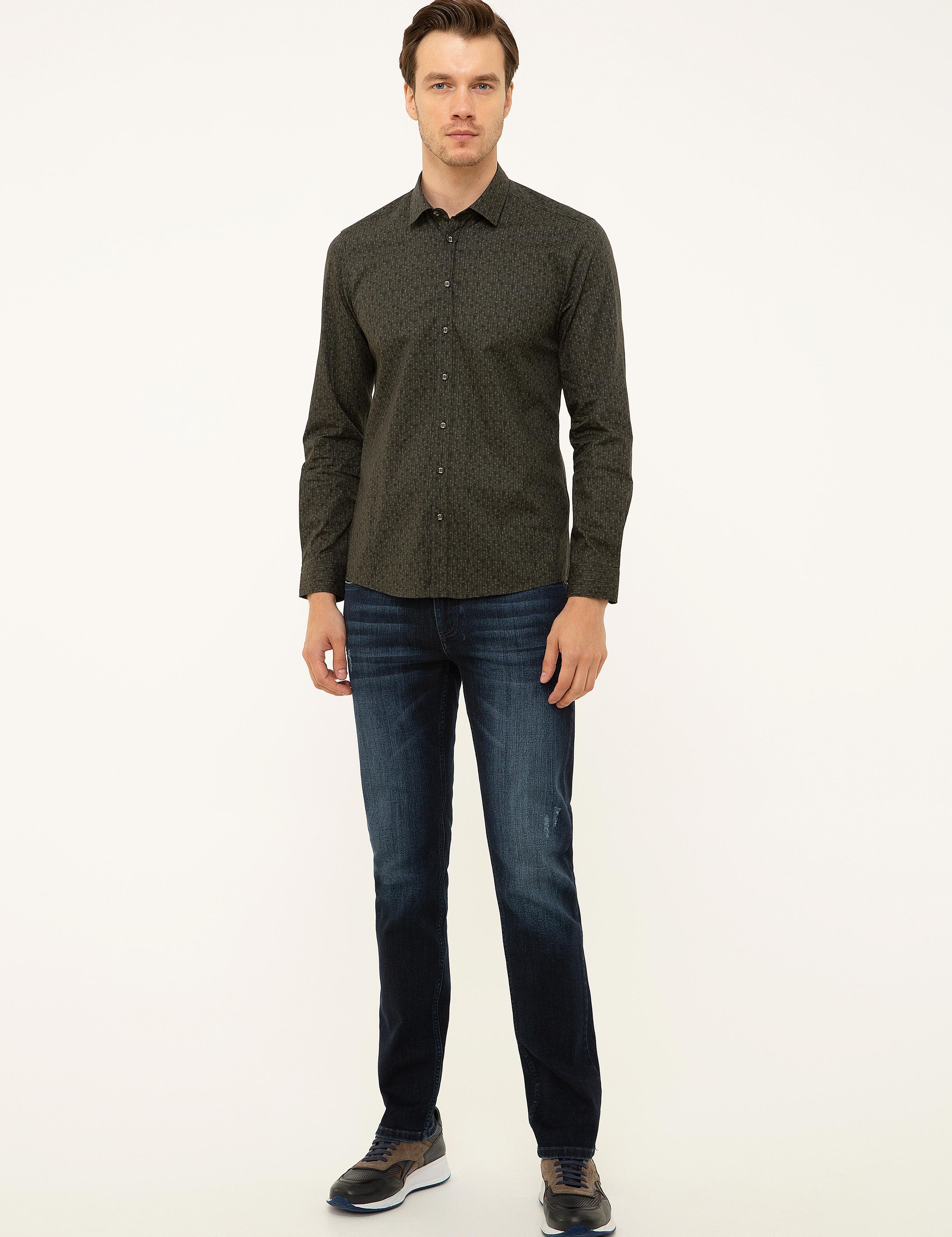 Haki Slim Fit Uzun Kollu Gömlek - 50210012038