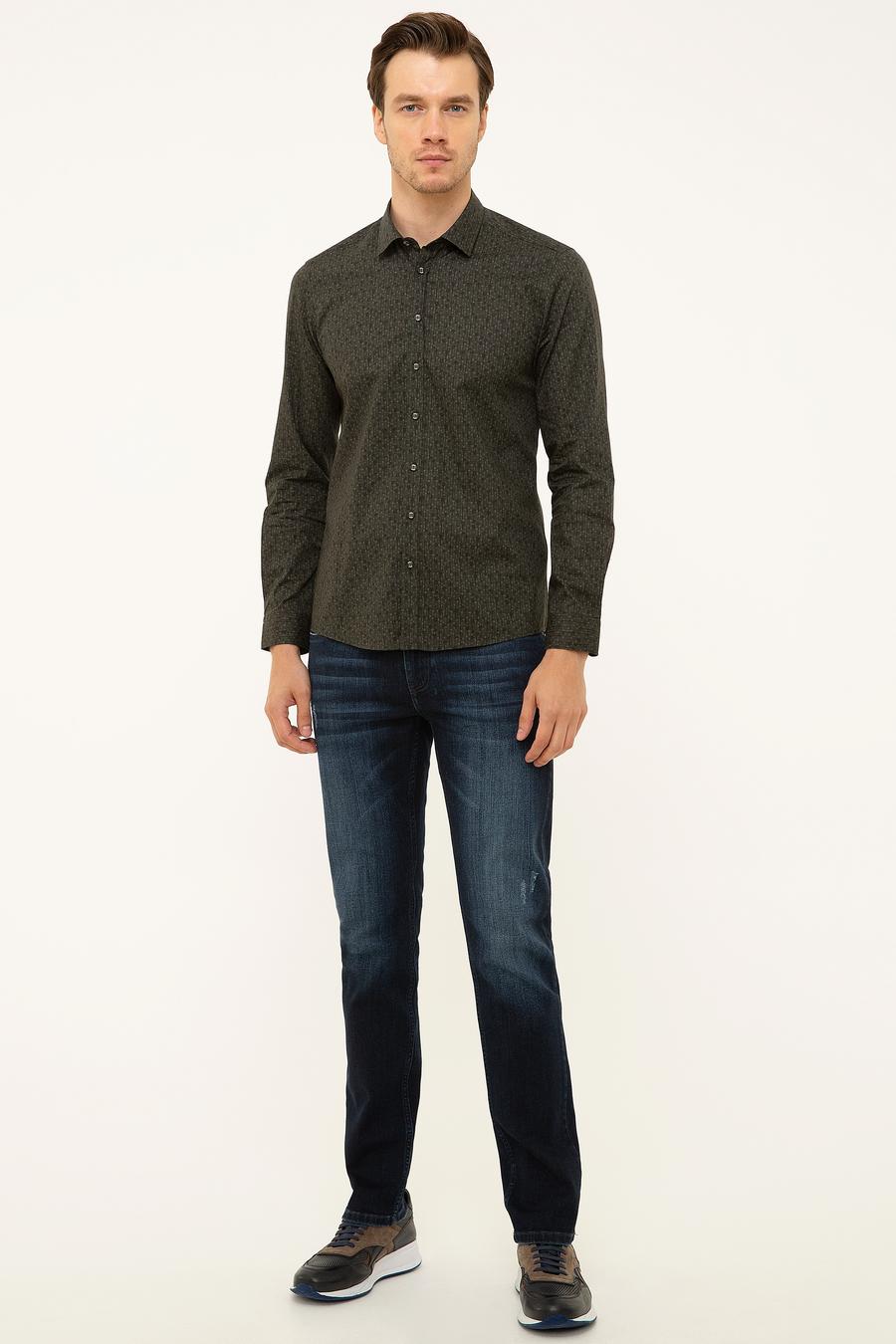 Haki Slim Fit Uzun Kollu Gömlek - 50210012038