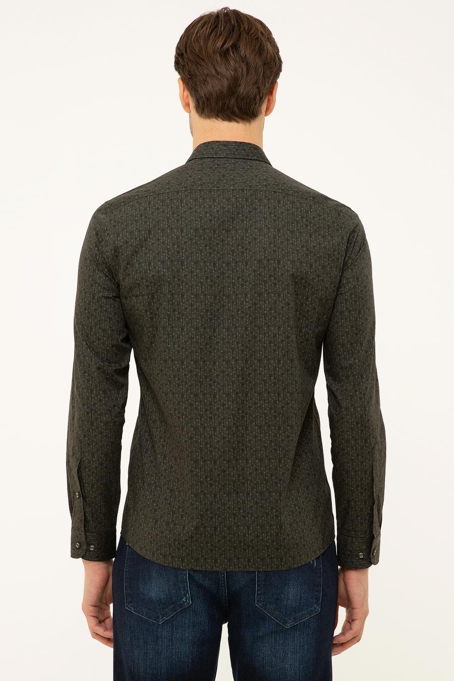 Haki Slim Fit Uzun Kollu Gömlek - 50210012038