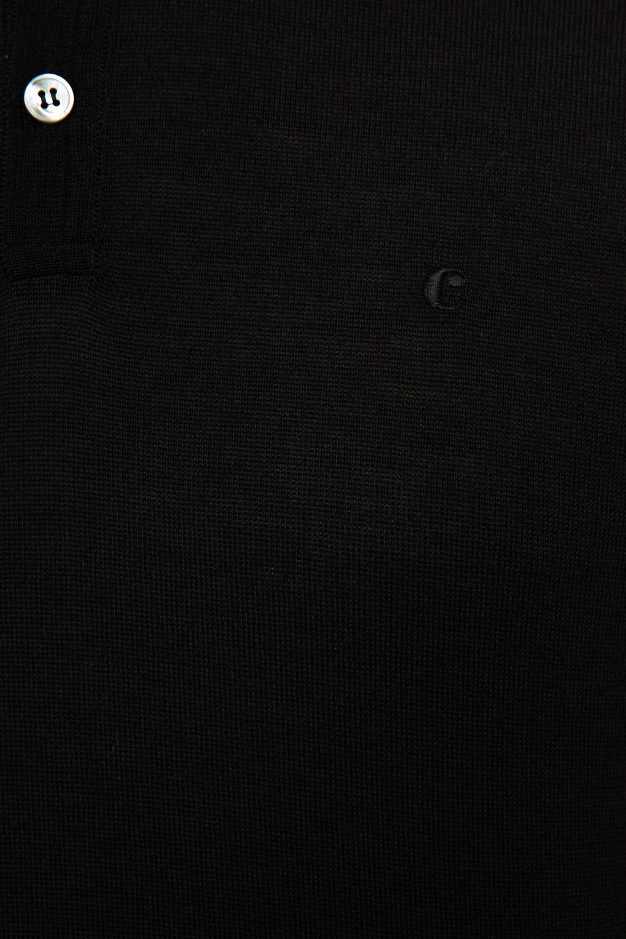 Siyah Polo Yaka Basic Kazak - 50211330044