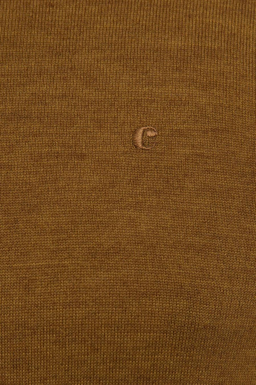 Sarı Slim Fit Bisiklet Yaka Basic Triko Kazak - 50211257058