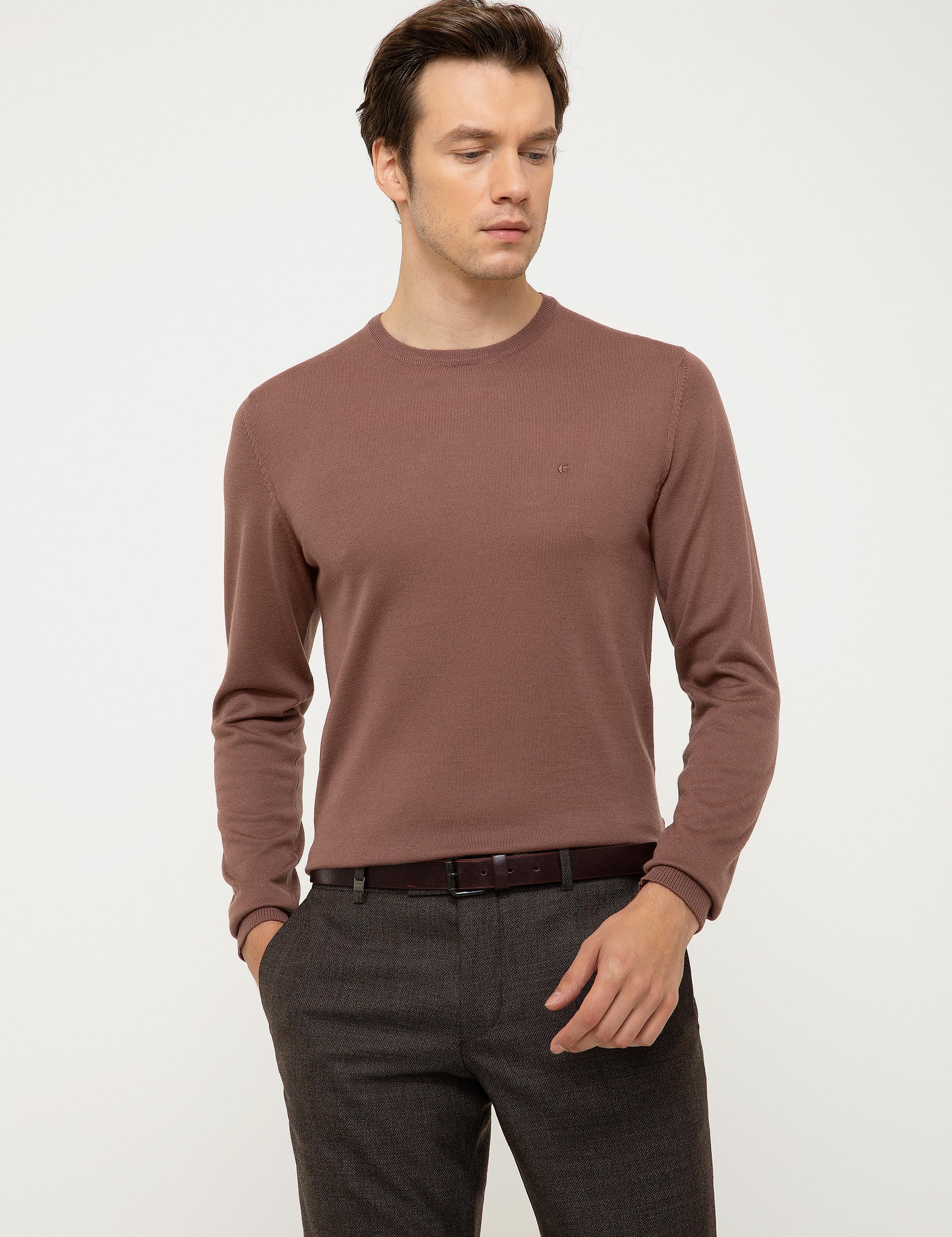 Bisiklet Yaka Basic Kazak - 50211257094