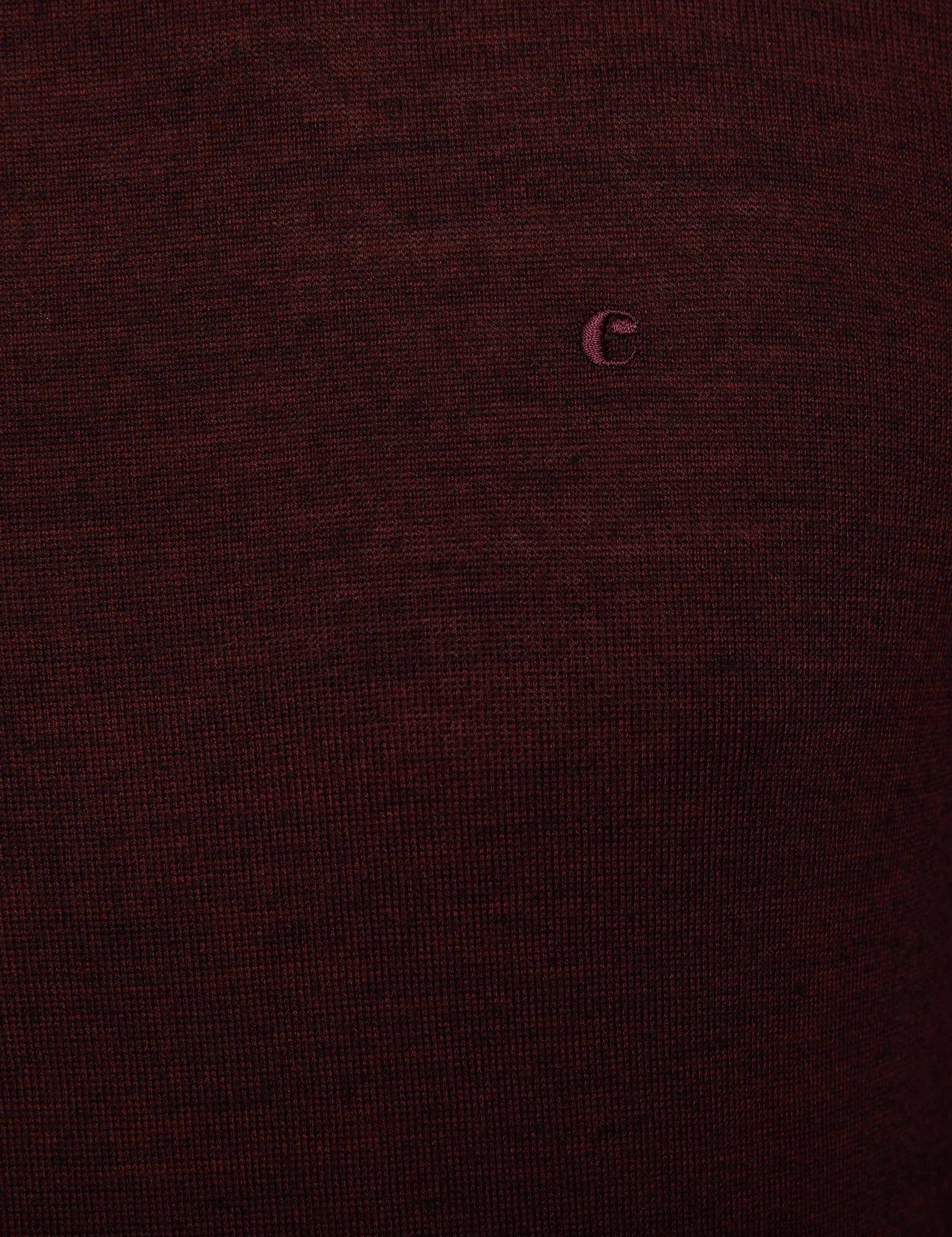 Bordo Slim Fit Balıkçı Yaka Basic Triko Kazak - 50211329011