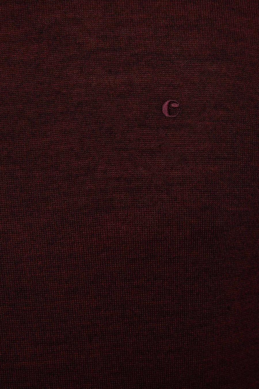 Bordo Slim Fit Balıkçı Yaka Basic Triko Kazak - 50211329011