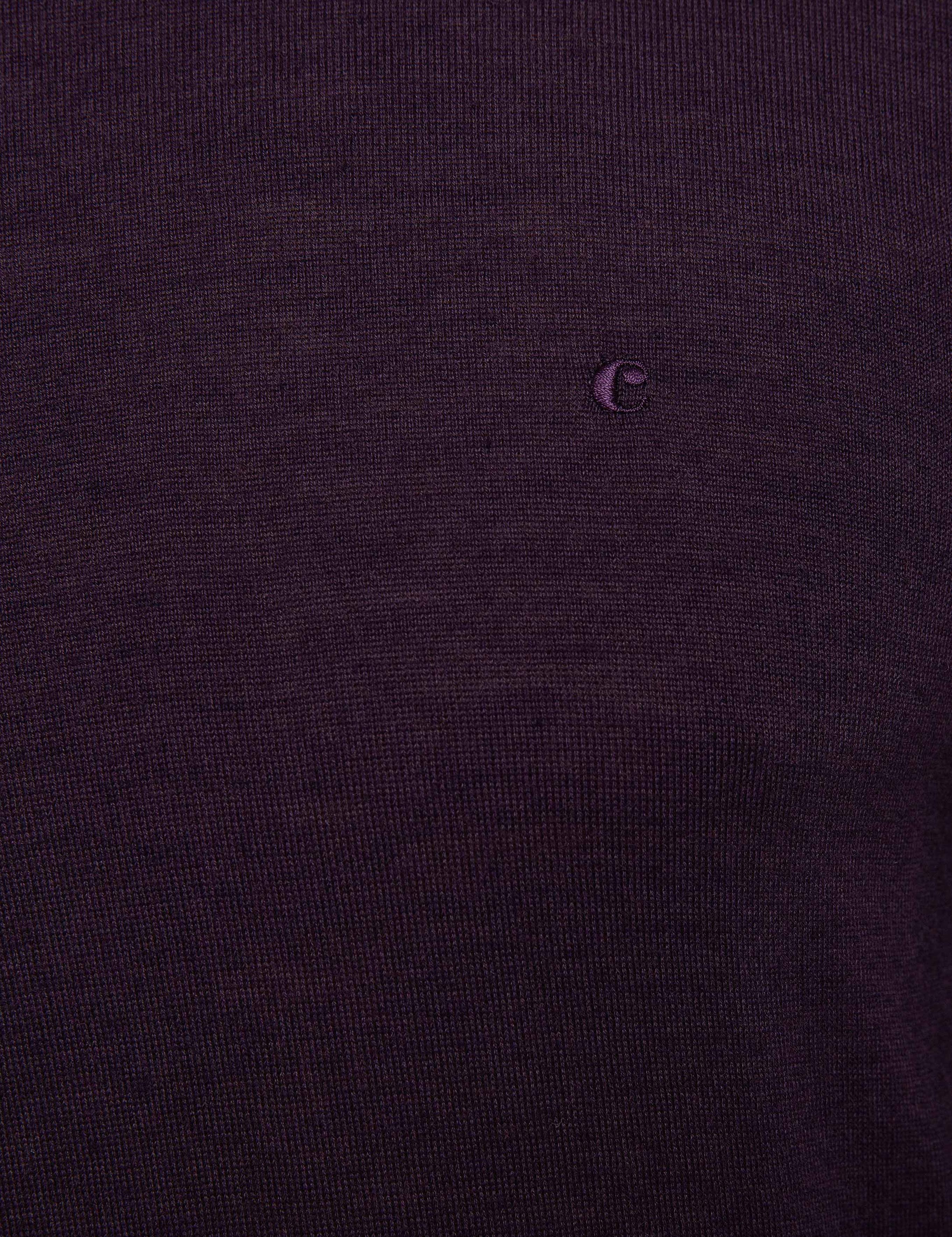 Mor Slim Fit Balıkçı Yaka Basic Triko Kazak - 50211329051