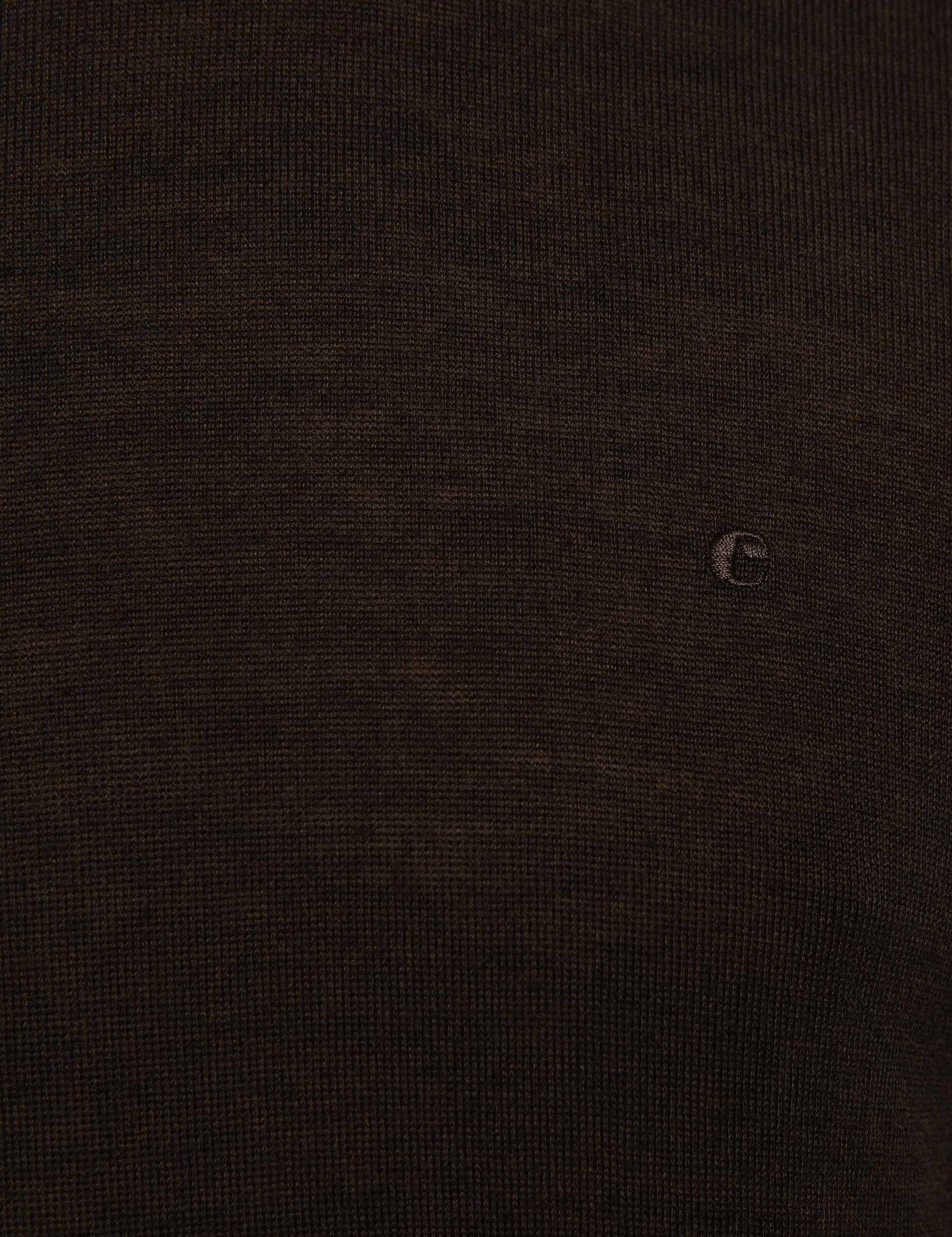 Koyu Kahverengi Slim Fit Balıkçı Yaka Basic Triko Kazak - 50211329081
