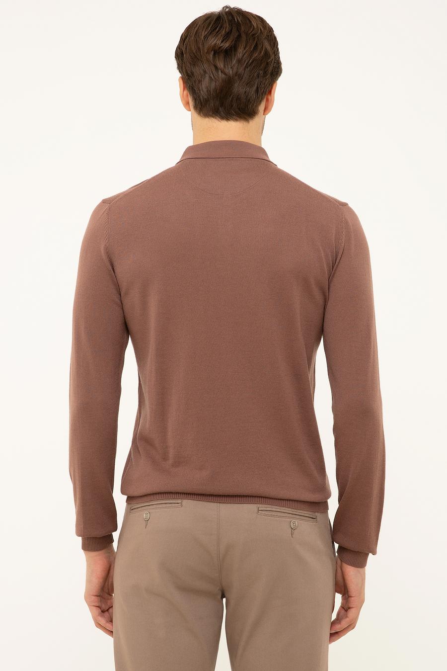 Mürdüm Slim Fit Polo Yaka Basic Triko Kazak - 50211330055