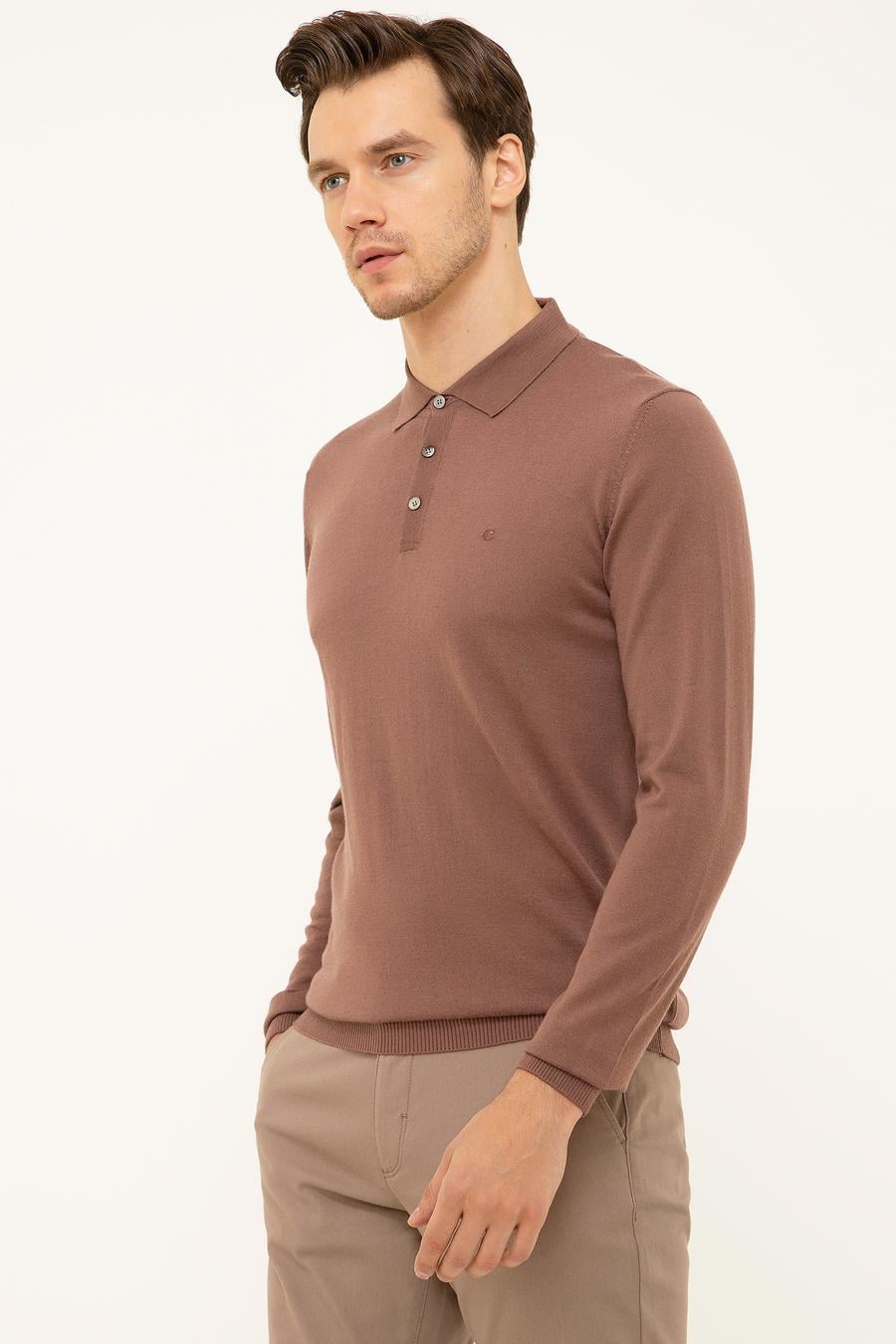 Mürdüm Slim Fit Polo Yaka Basic Triko Kazak - 50211330055