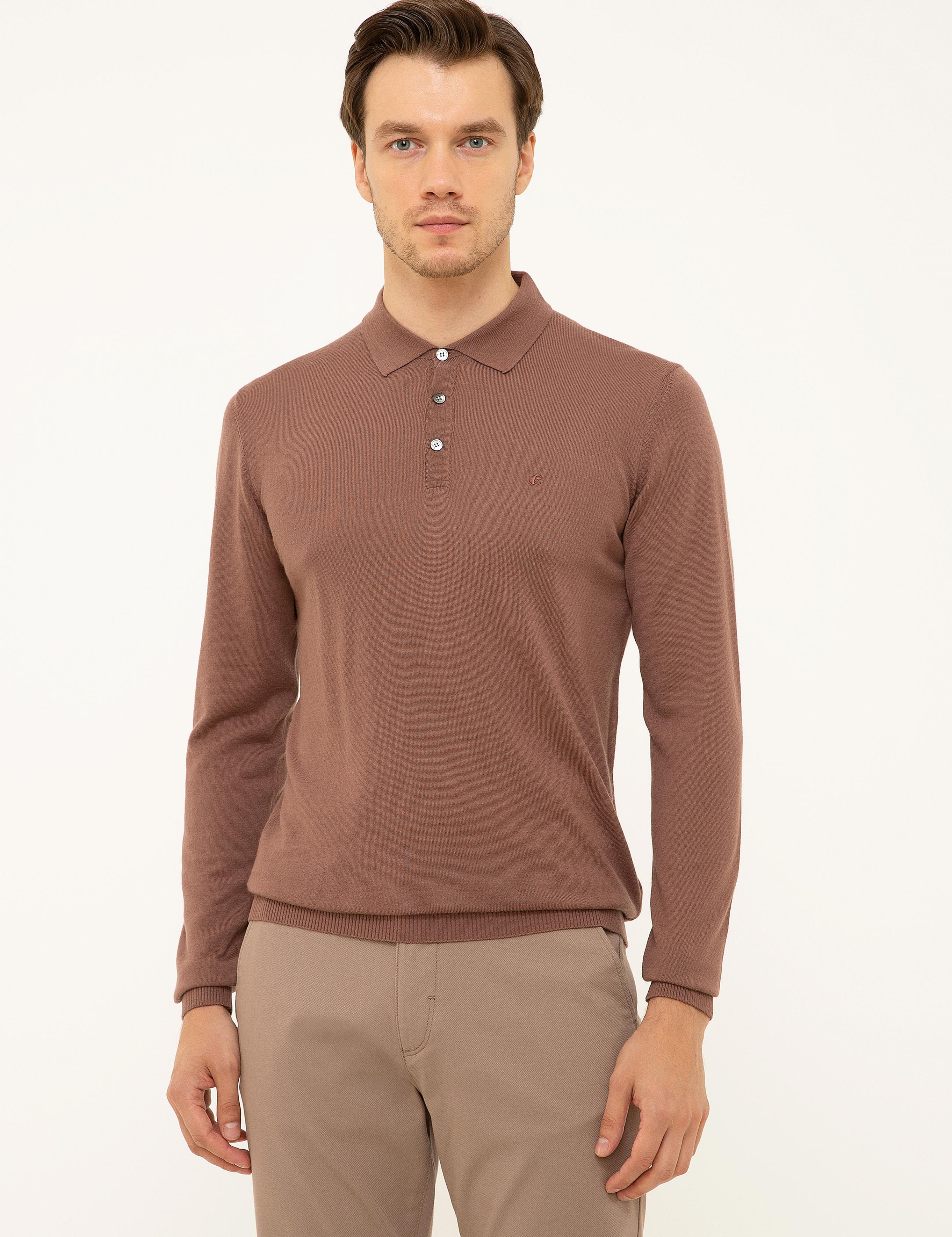 Mürdüm Slim Fit Polo Yaka Basic Triko Kazak - 50211330055