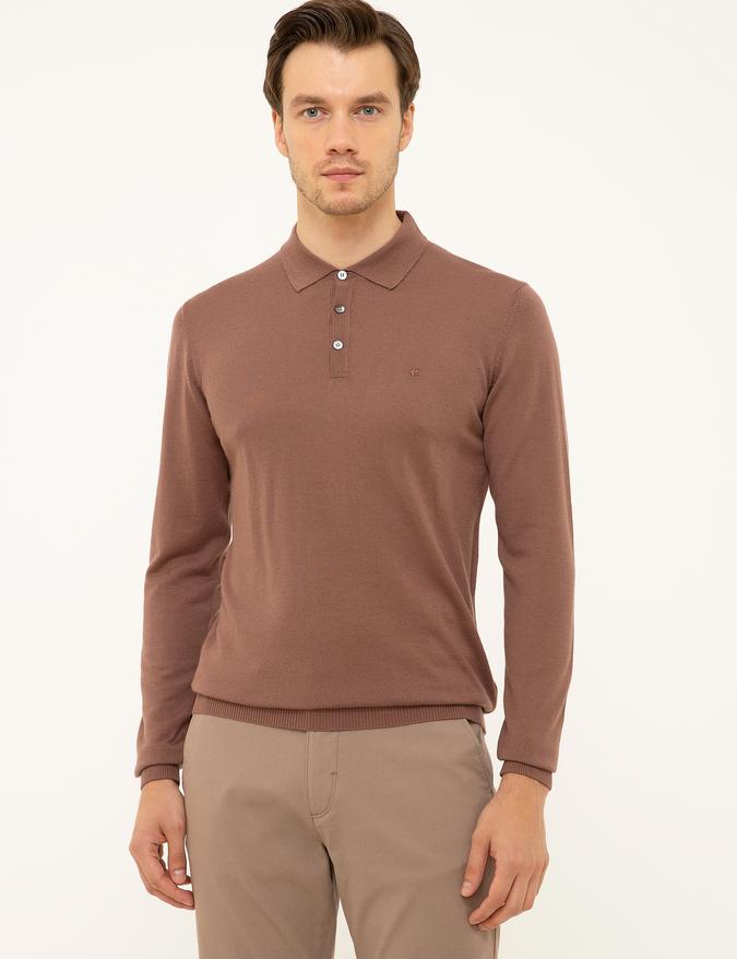 Mürdüm Slim Fit Polo Yaka Basic Triko Kazak