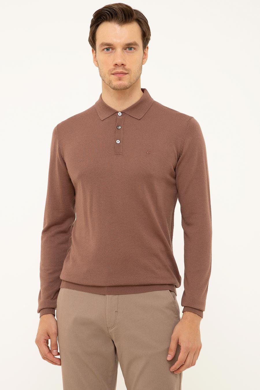 Mürdüm Slim Fit Polo Yaka Basic Triko Kazak - 50211330055