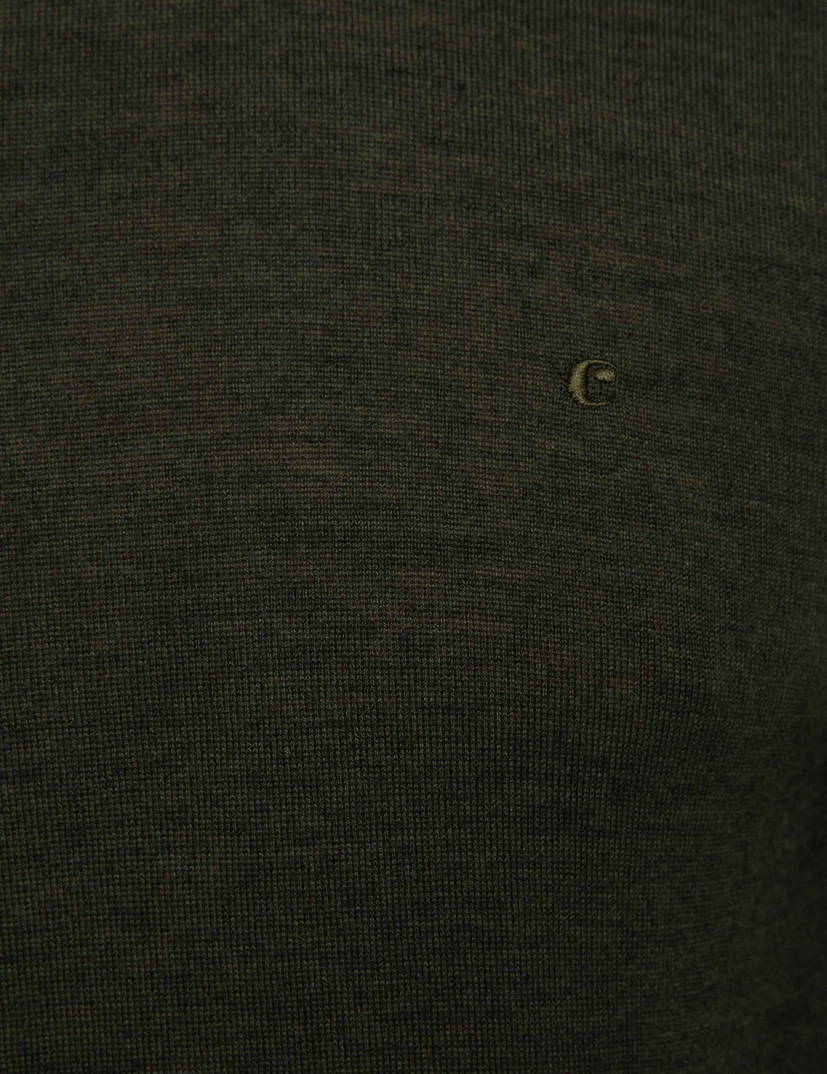 Haki Slim Fit Yarım Balıkçı Basic Triko Kazak - 50211256020