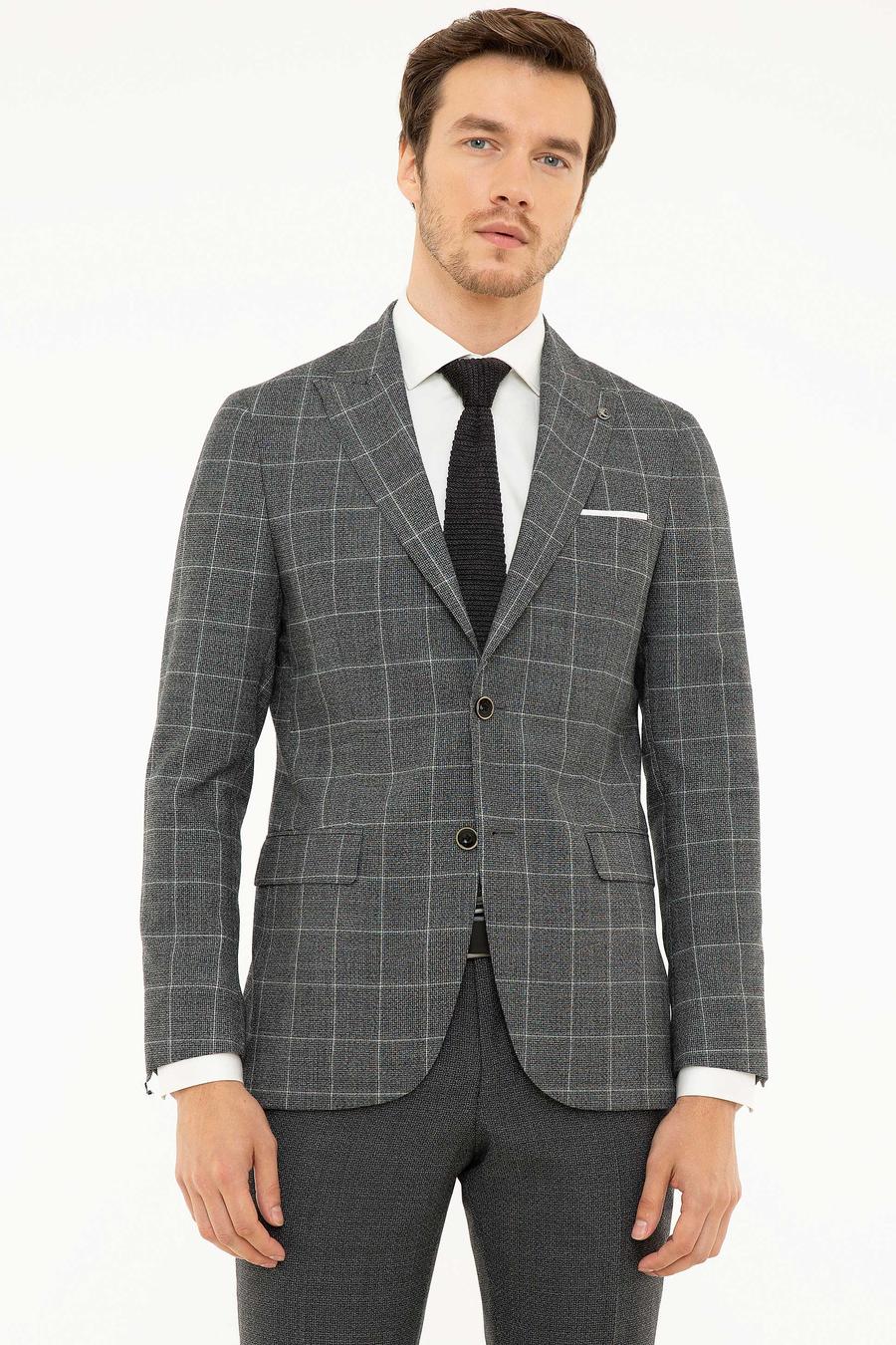 Siyah Slim Fit Ceket - 50211452011