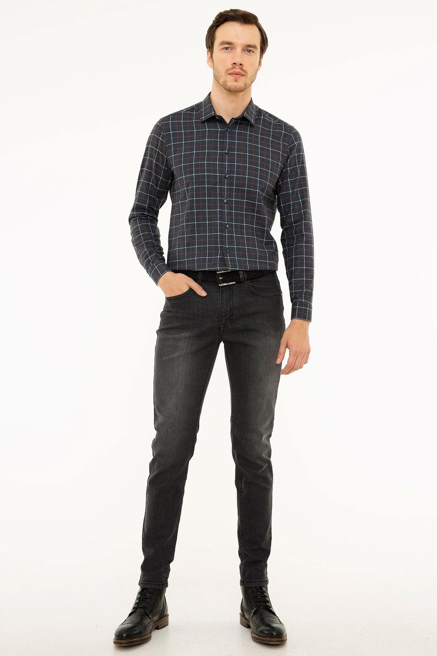 İndigo Slim Fit Uzun Kollu Gömlek - 50218135005
