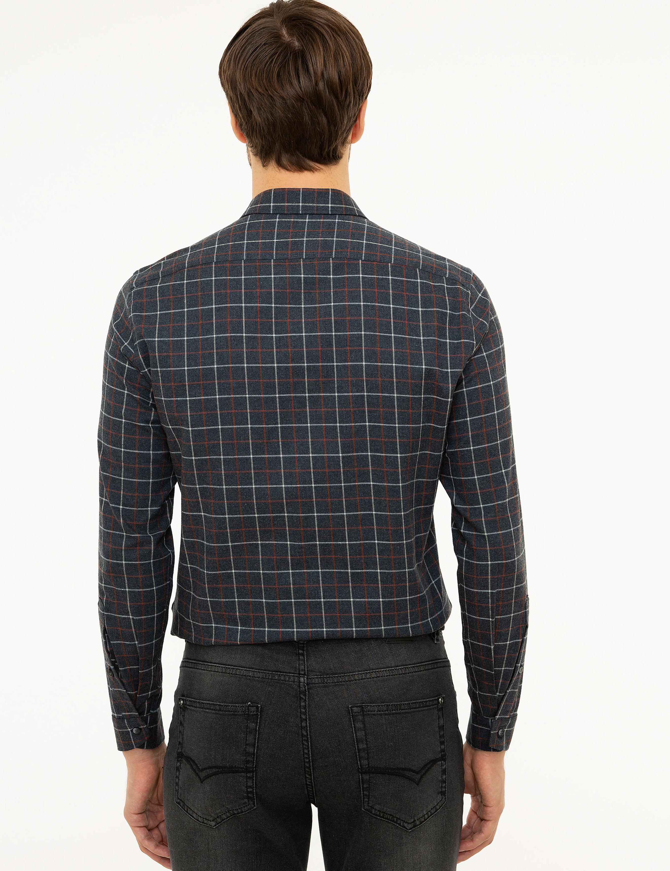 İndigo Slim Fit Uzun Kollu Gömlek - 50218135005