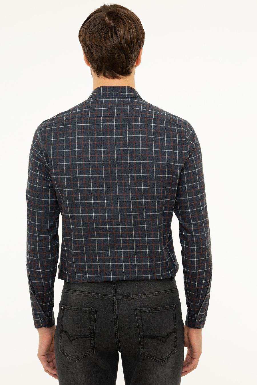 İndigo Slim Fit Uzun Kollu Gömlek - 50218135005
