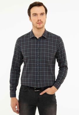 İndigo Slim Fit Uzun Kollu Gömlek