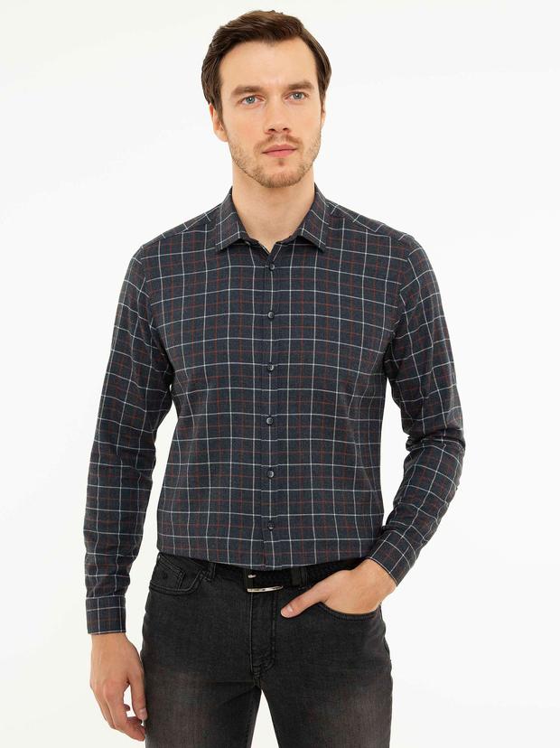 İndigo Slim Fit Gömlek
