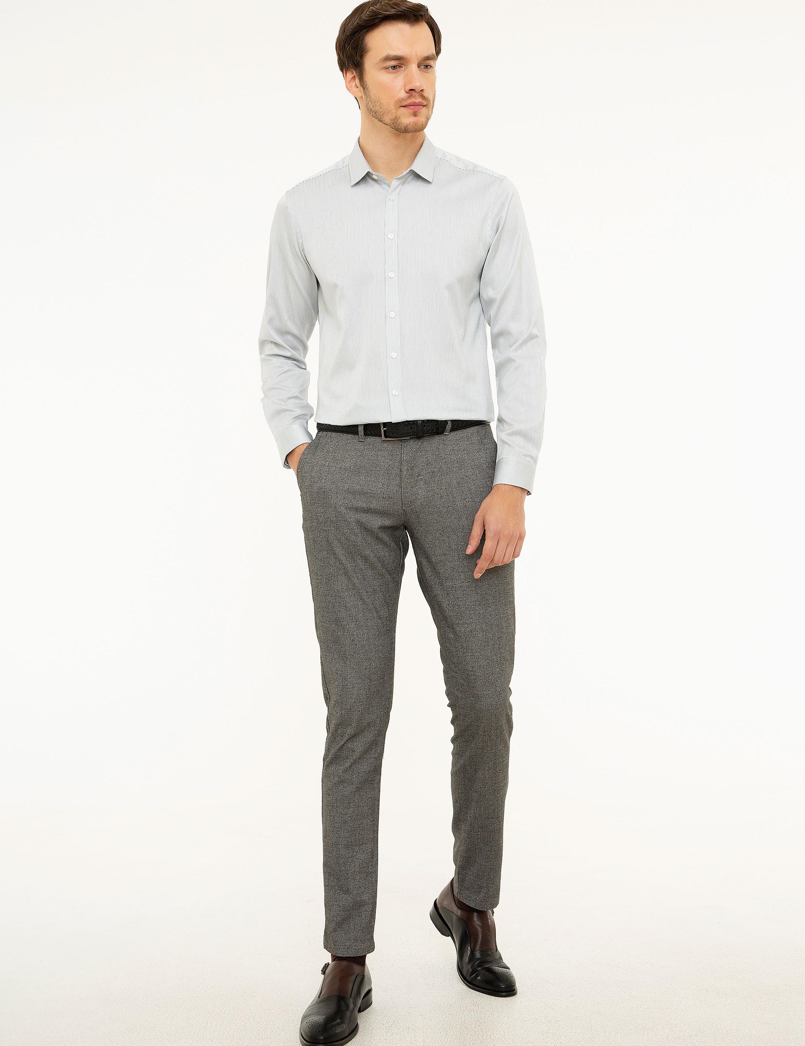 Siyah Slim Fit Uzun Kollu Gömlek - 50218141004