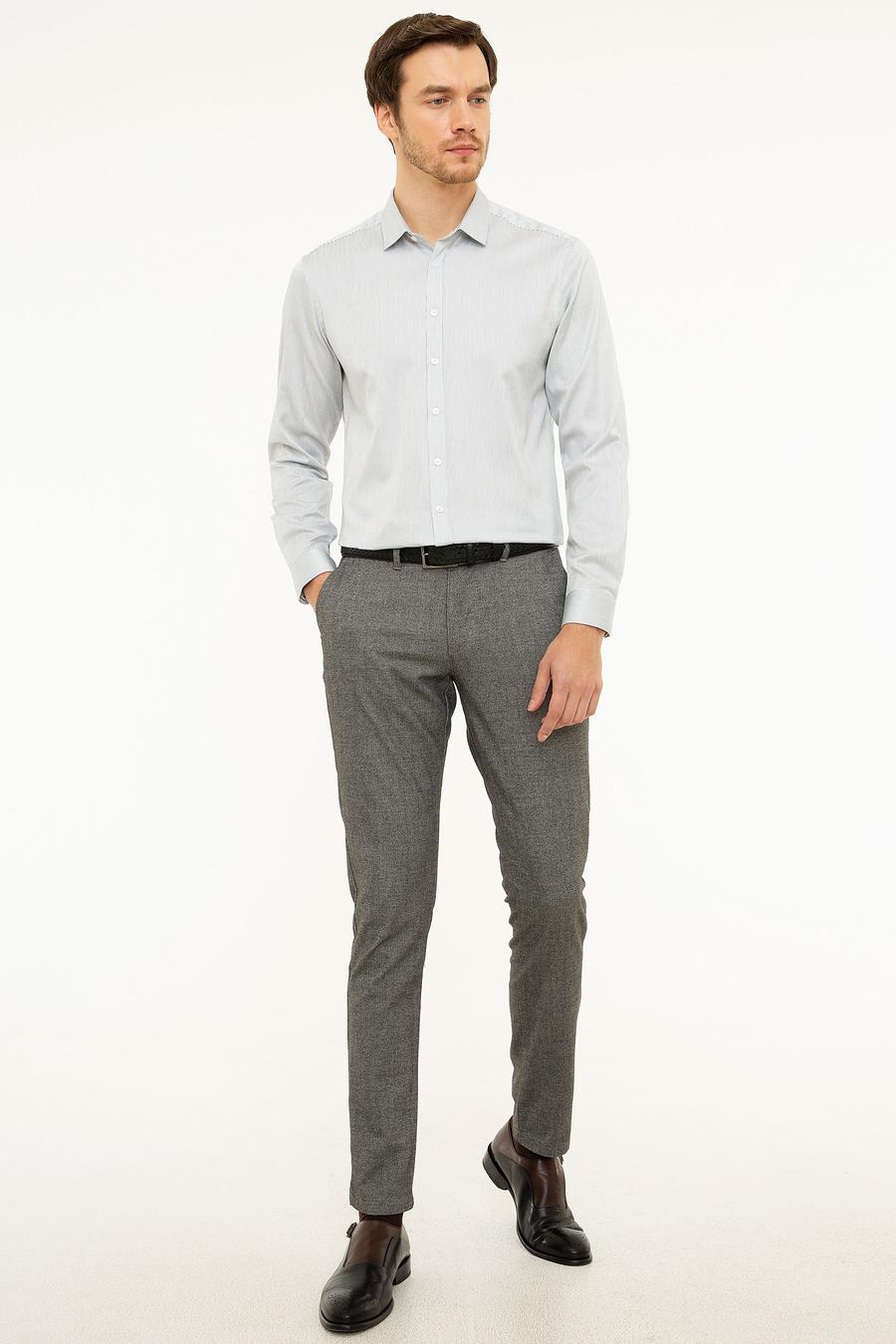 Siyah Slim Fit Uzun Kollu Gömlek - 50218141004