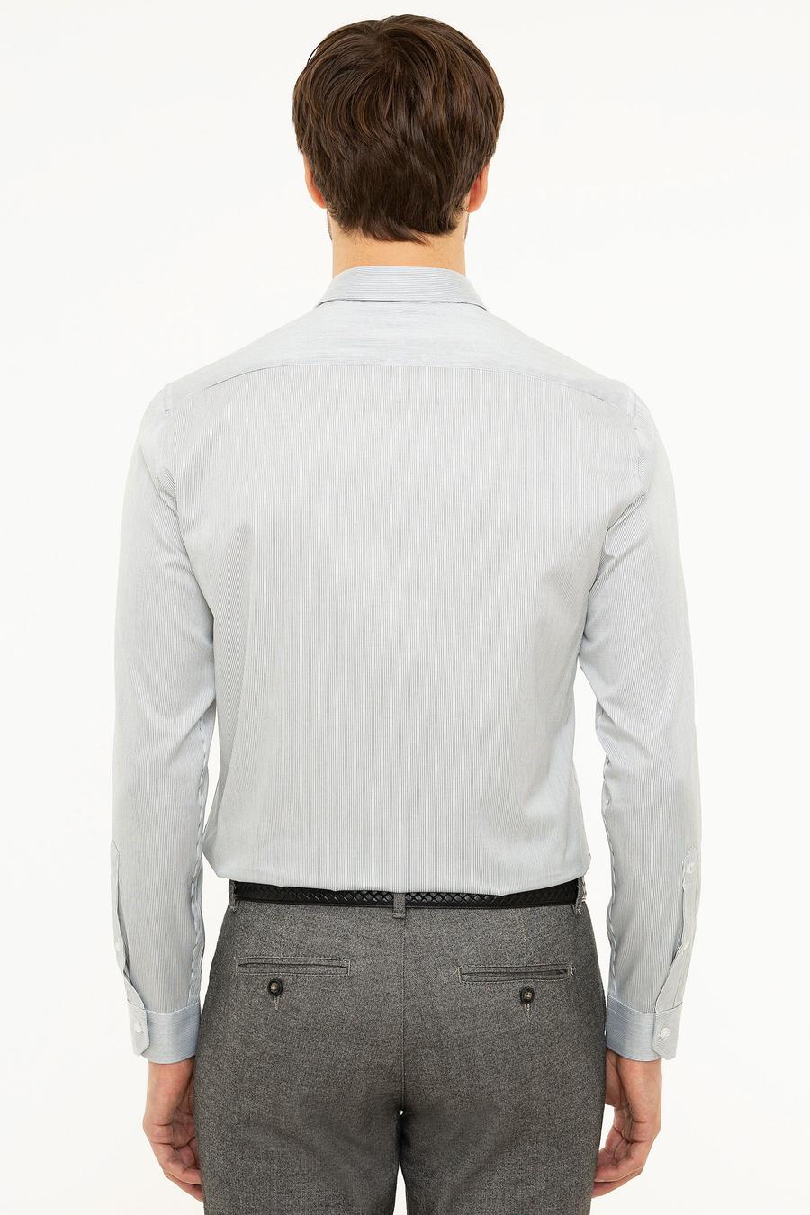 Siyah Slim Fit Uzun Kollu Gömlek - 50218141004