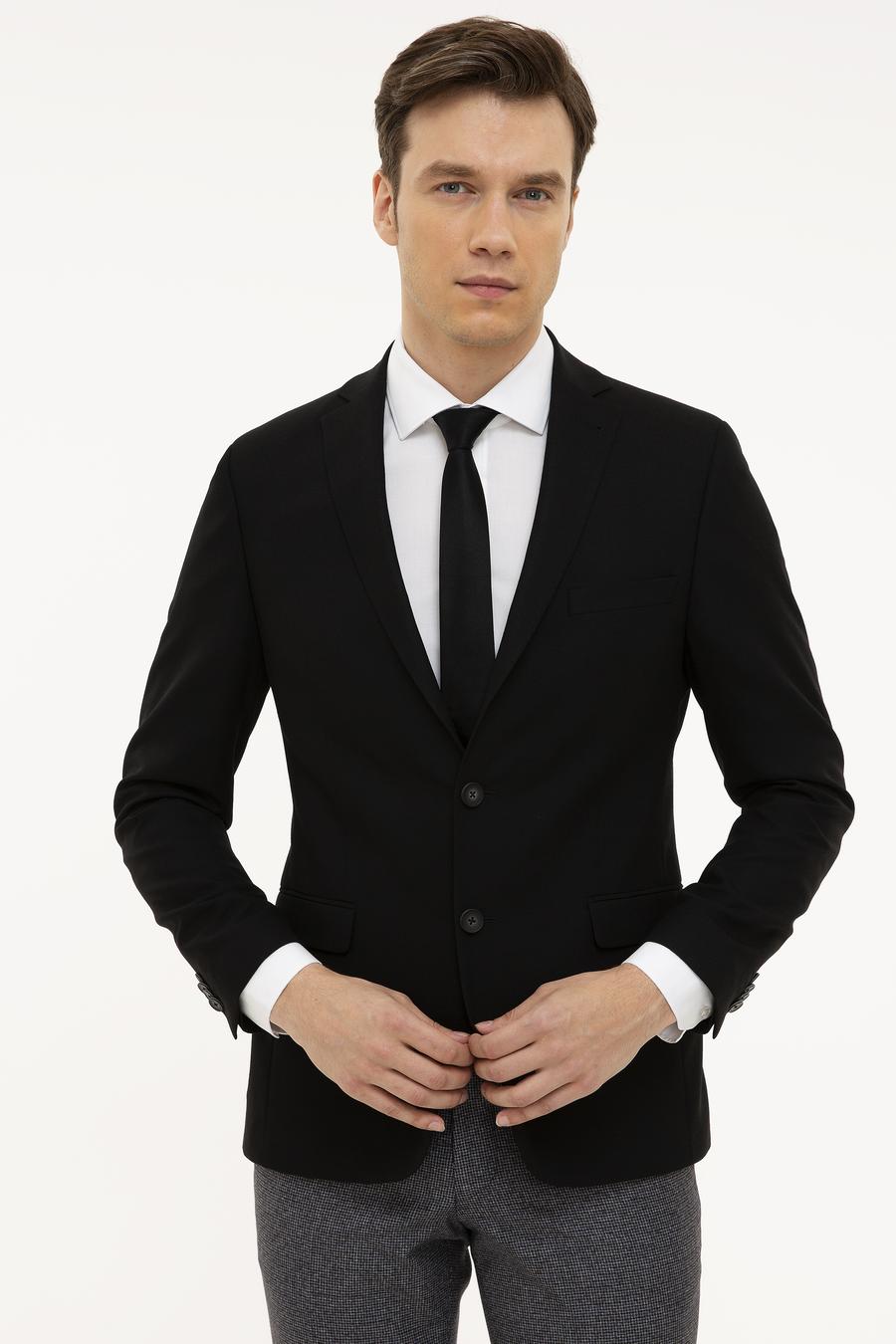 Siyah Slim Fit Ceket - 50219742038