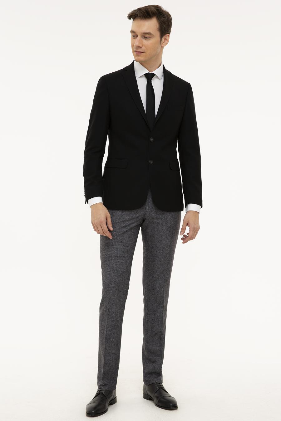 Siyah Slim Fit Ceket - 50219742038