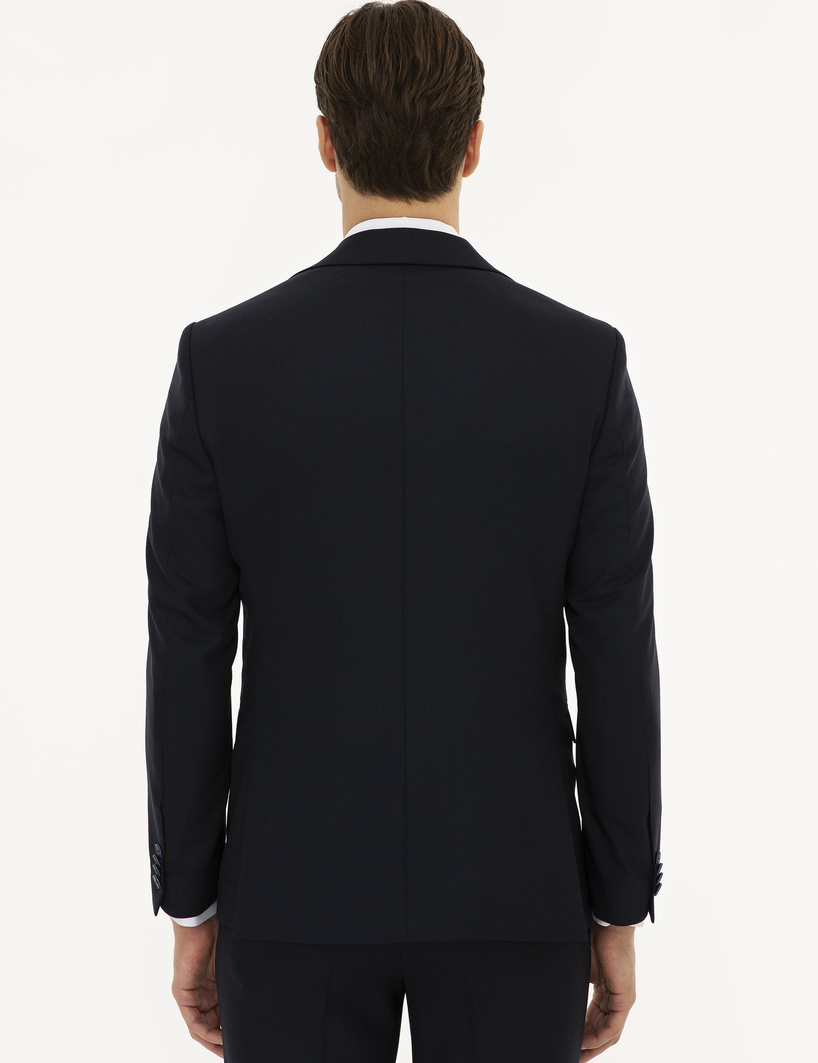 Lacivert Slim Fit Yün Ceket - 50219742113