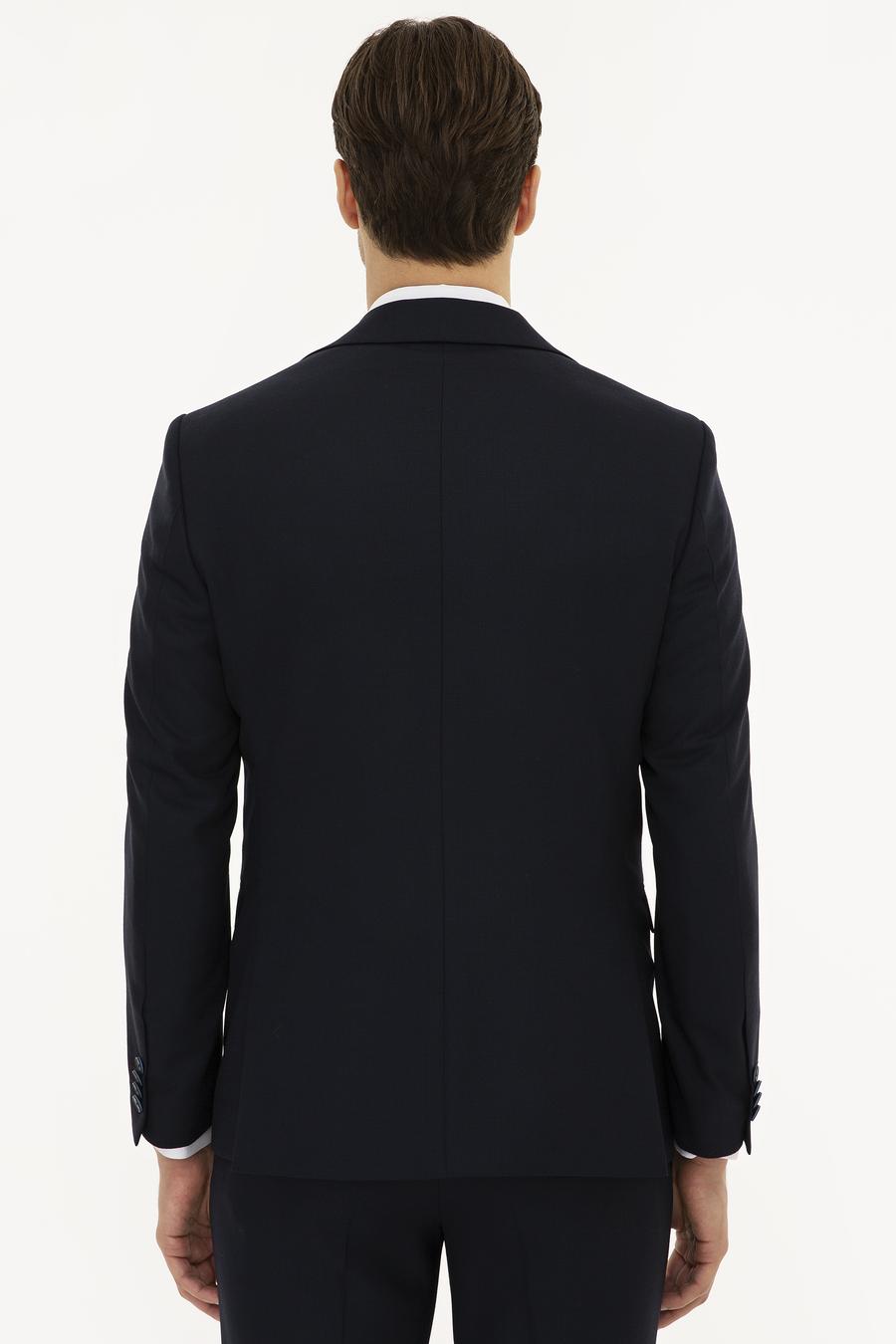 Lacivert Slim Fit Yün Ceket - 50219742113