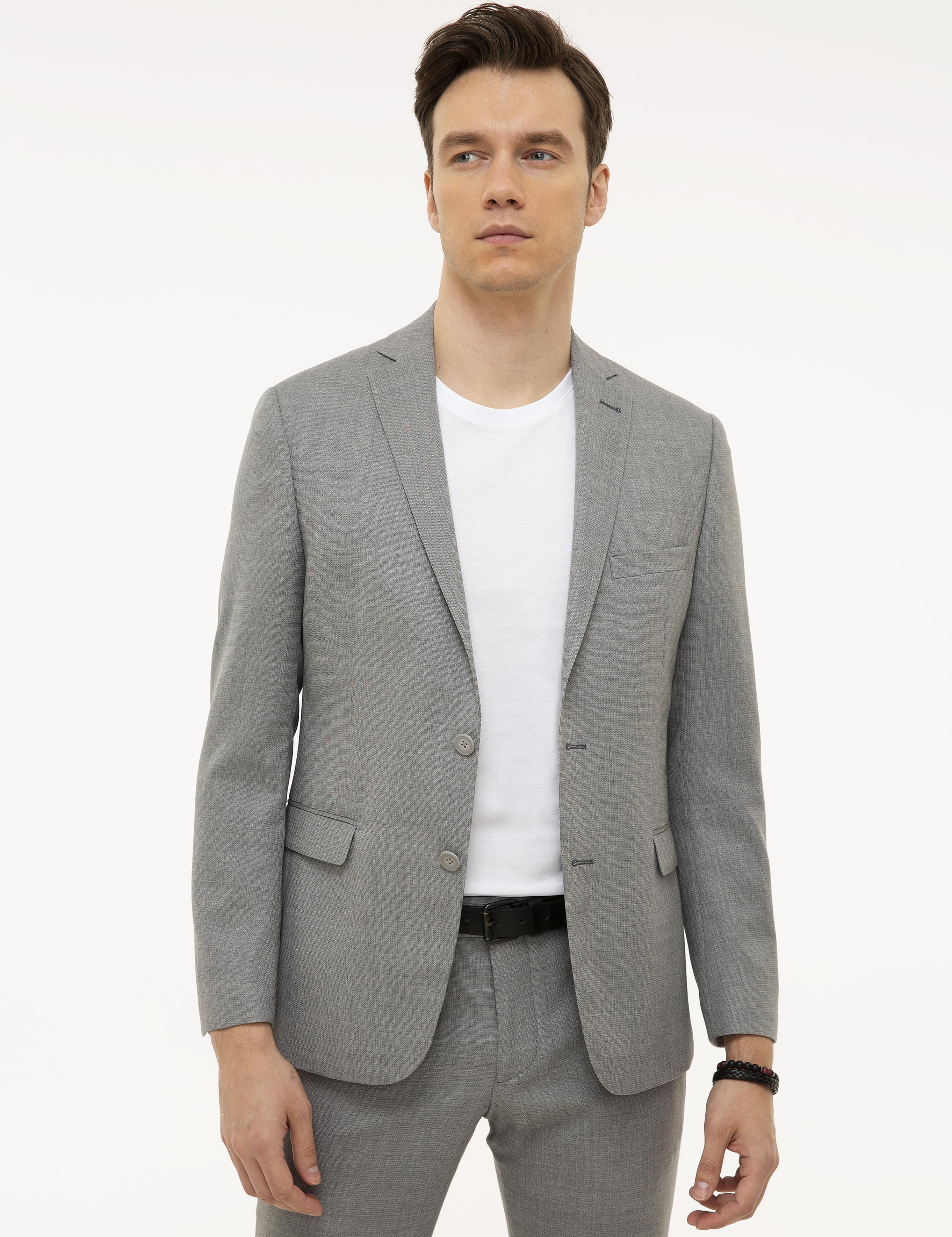 Gri Slim Fit Ceket - 50219742005