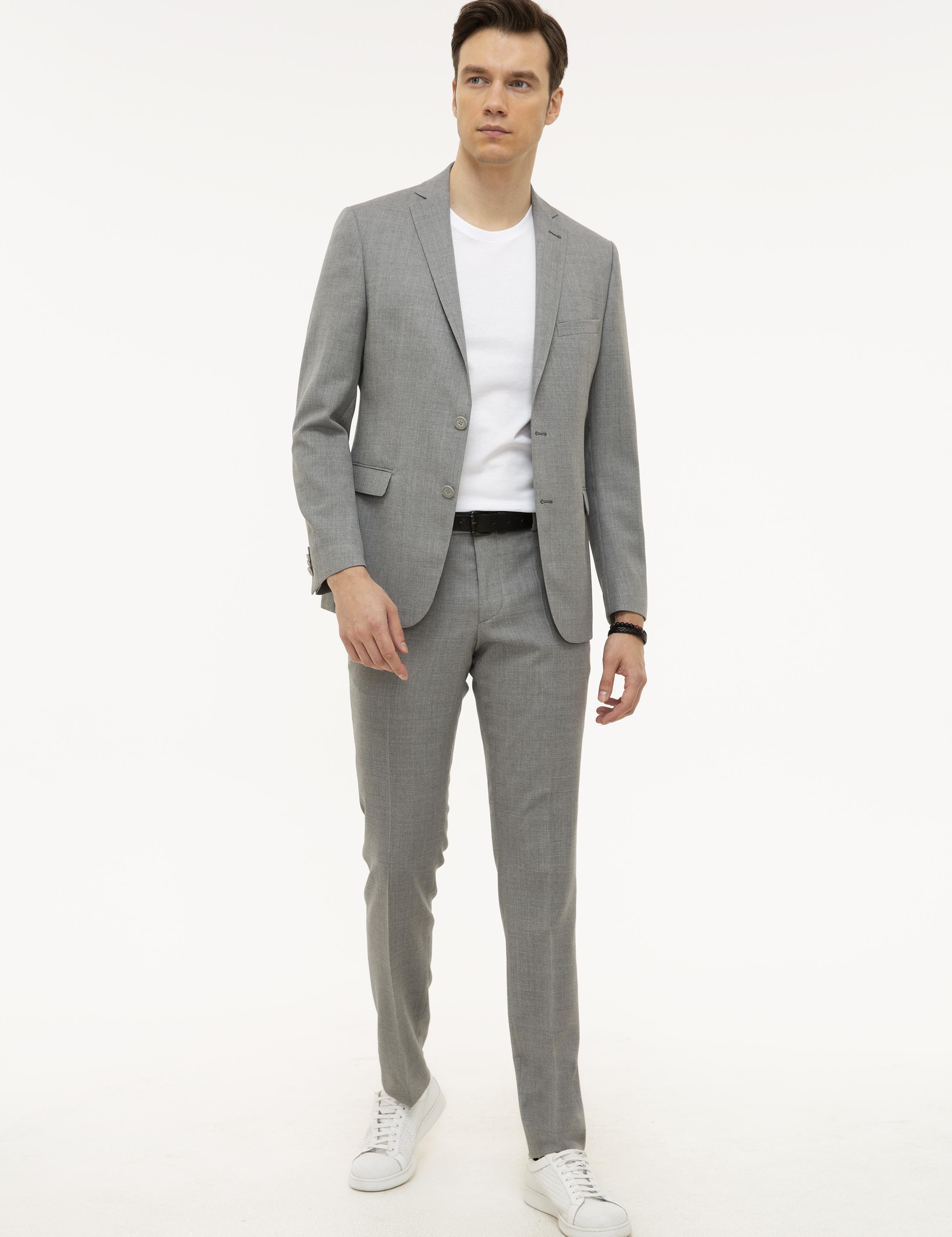Gri Slim Fit Ceket - 50219742005