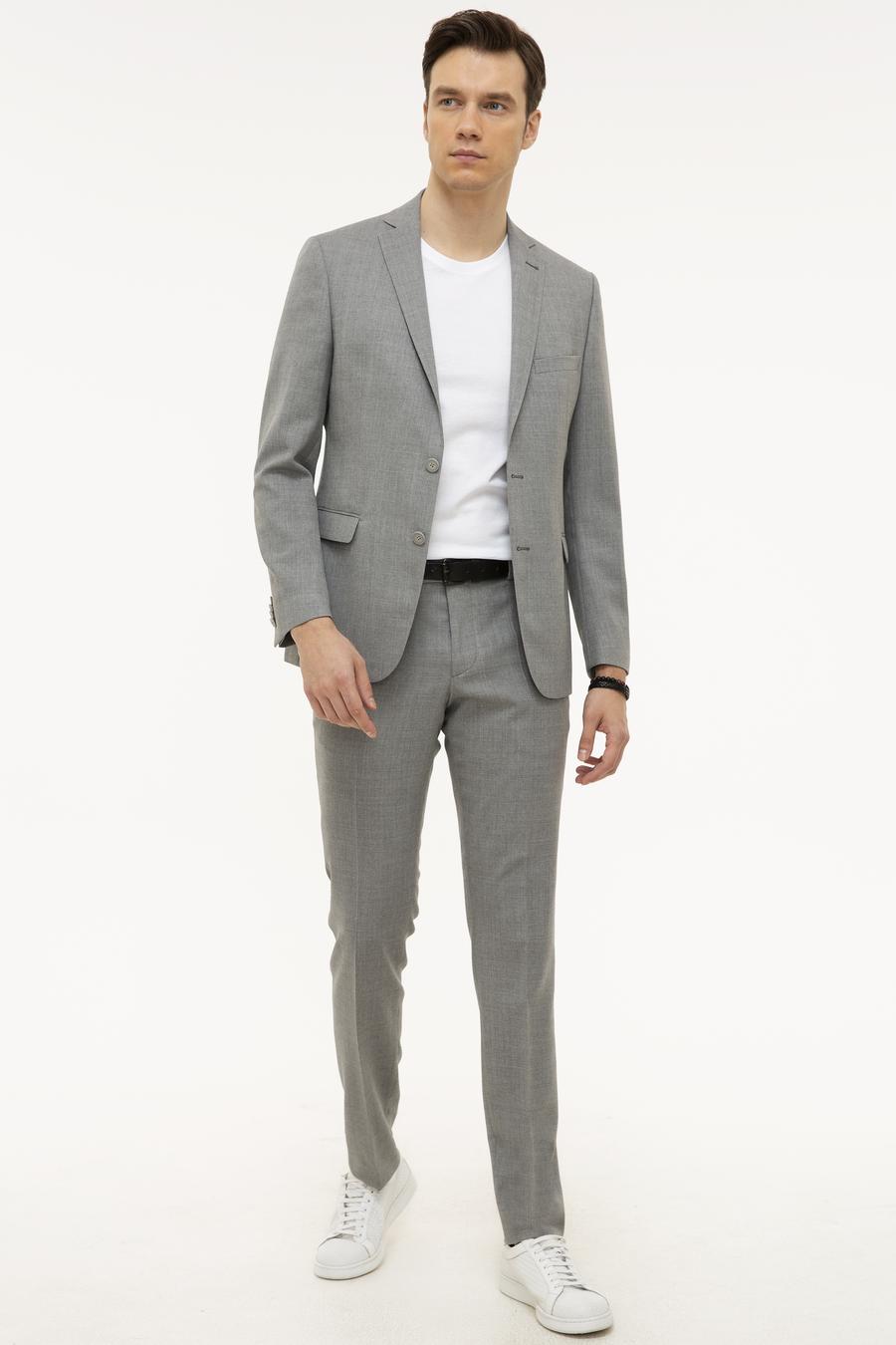 Gri Slim Fit Ceket - 50219742005