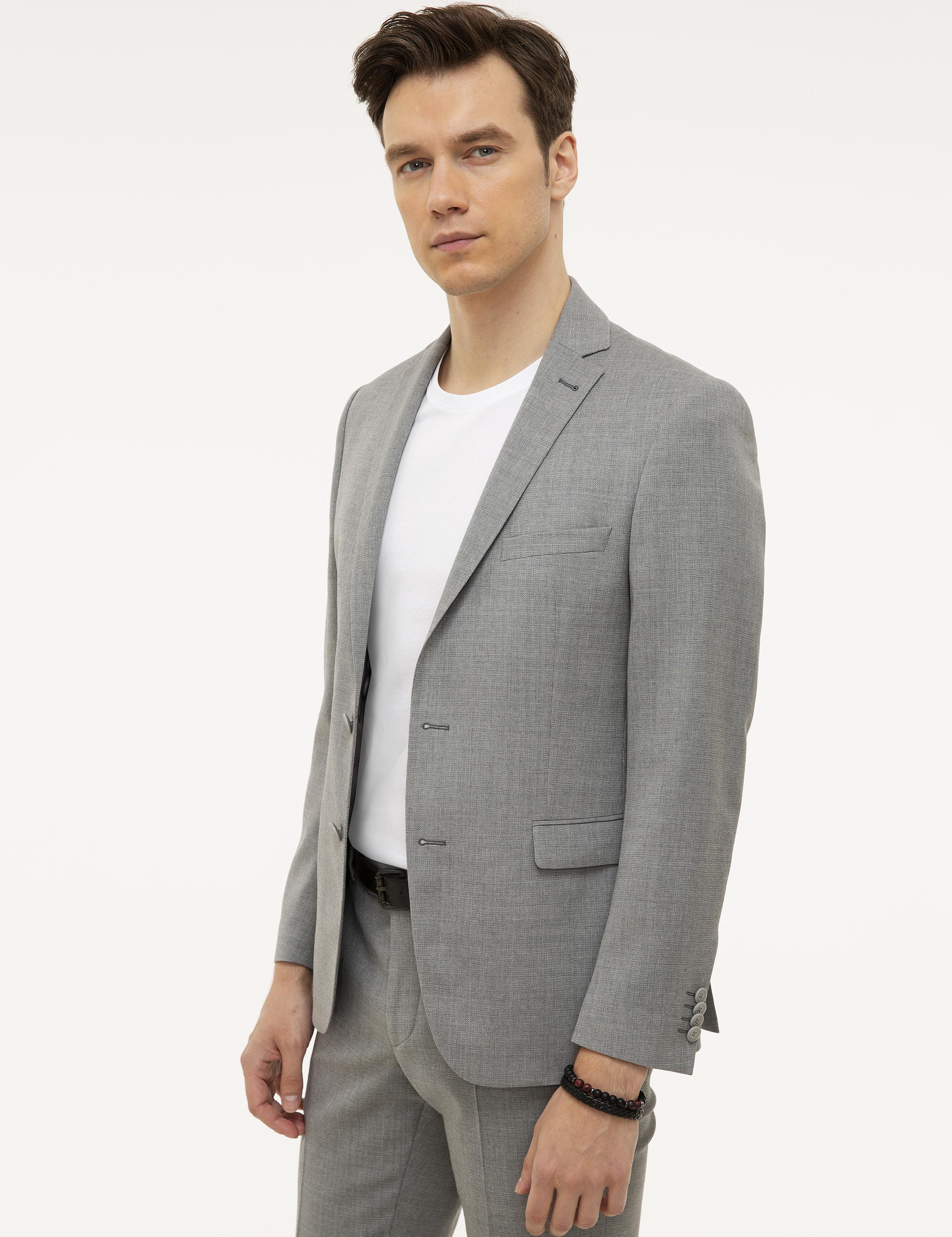 Gri Slim Fit Ceket - 50219742005
