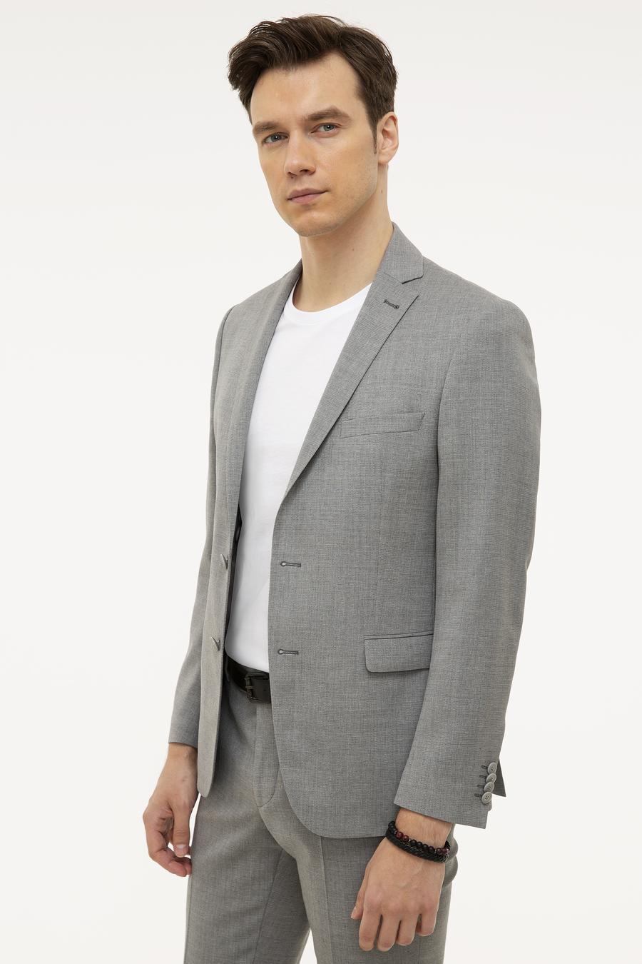 Gri Slim Fit Ceket - 50219742005