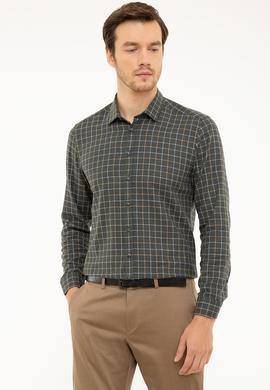 Füme Slim Fit Uzun Kollu Gömlek