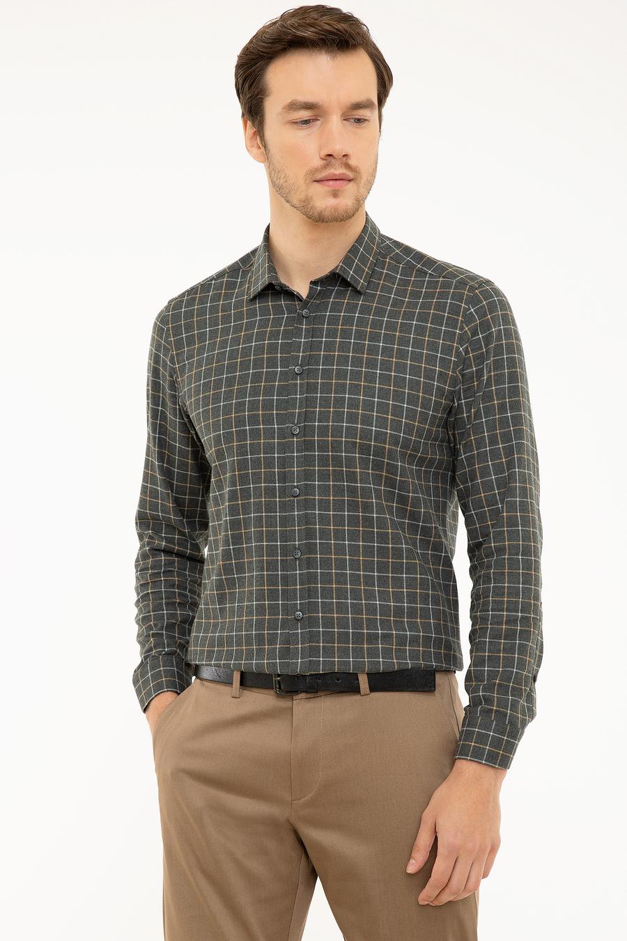 Füme Slim Fit Uzun Kollu Gömlek - 50218135024