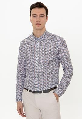 Sarı Slim Fit Uzun Kollu Gömlek