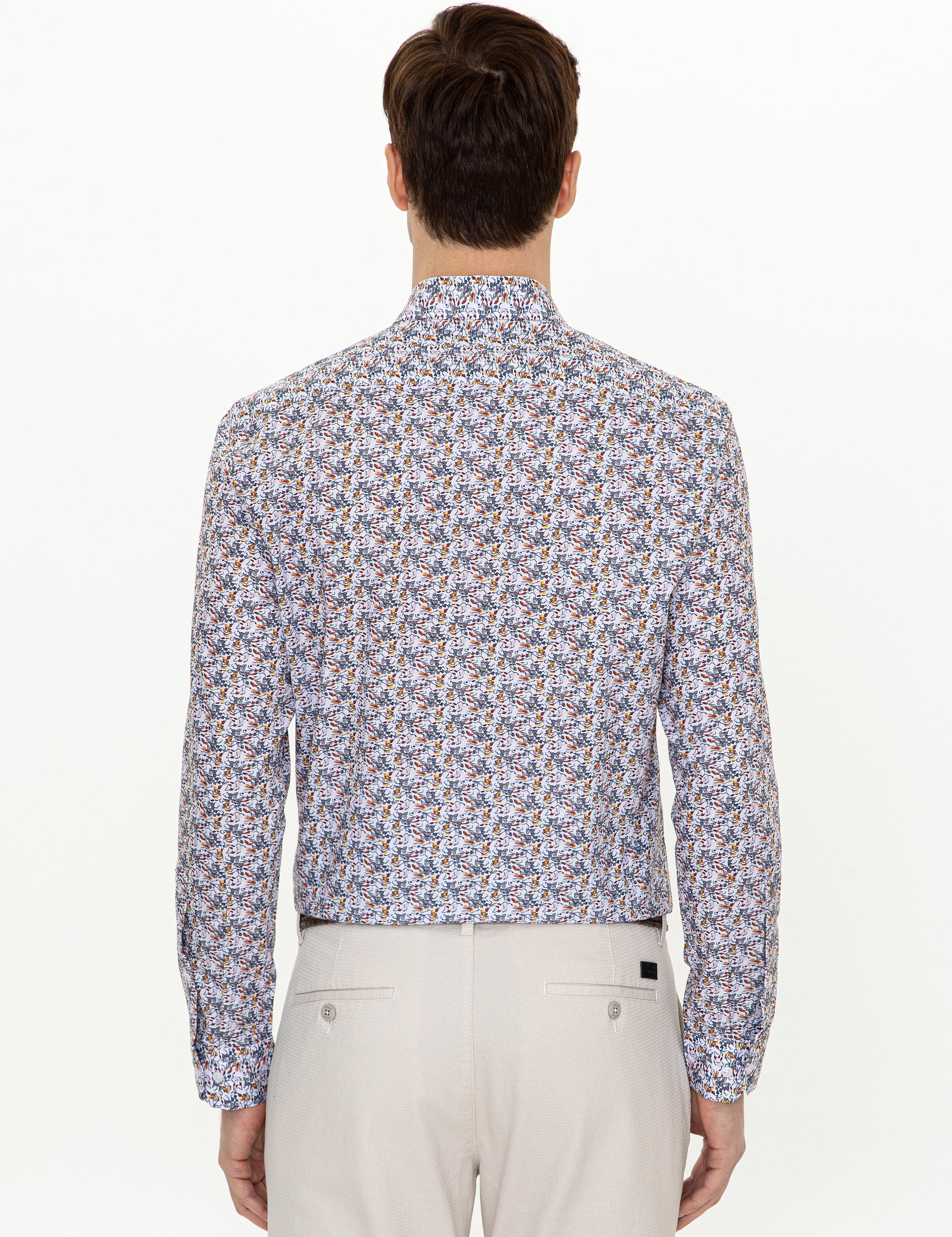 Sarı Slim Fit Uzun Kollu Gömlek - 50247571025