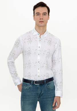 Haki Slim Fit Uzun Kollu Gömlek