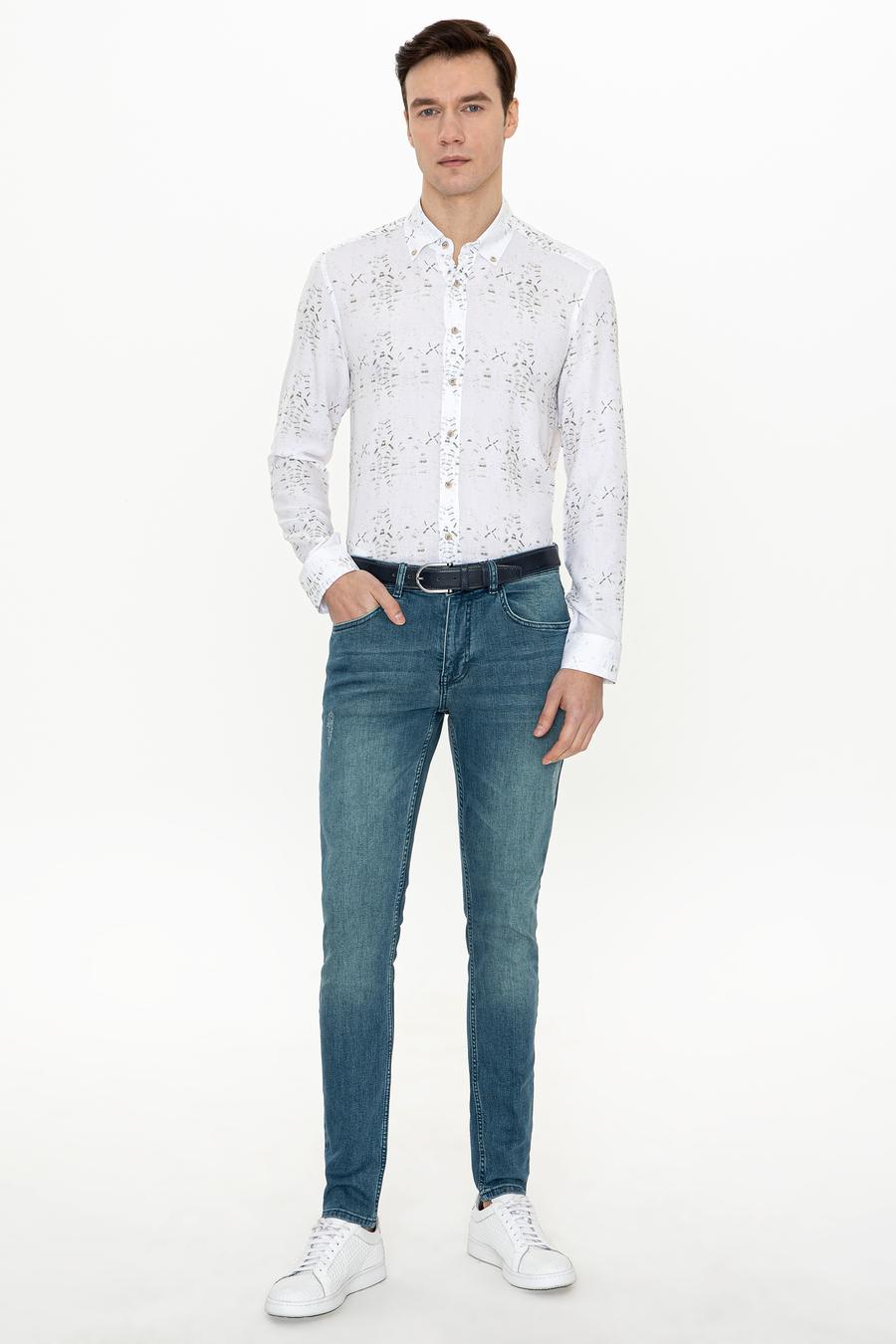 Haki Slim Fit Uzun Kollu Gömlek - 50247574063
