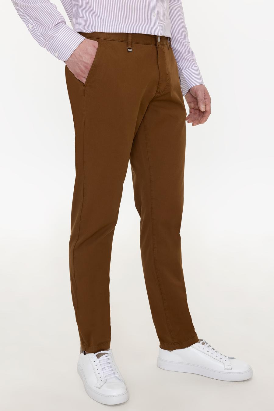 Açık Kahverengi Slim Fit Kanvas Pantolon - 50248787268