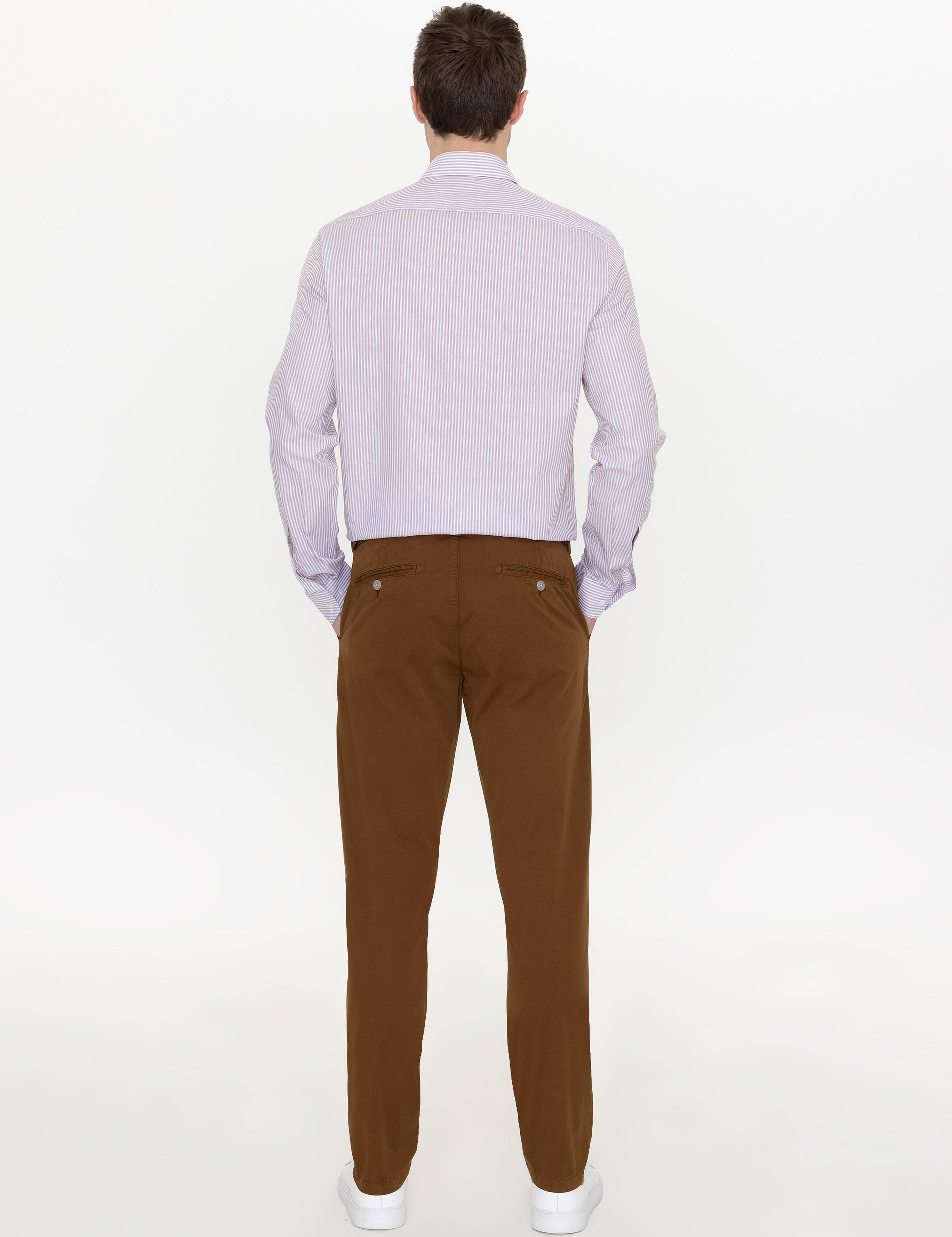 Açık Kahverengi Slim Fit Kanvas Pantolon - 50248787268