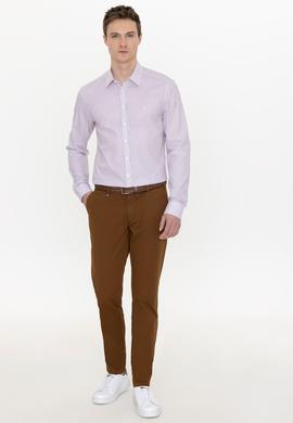Açık Kahverengi Slim Fit Kanvas Pantolon