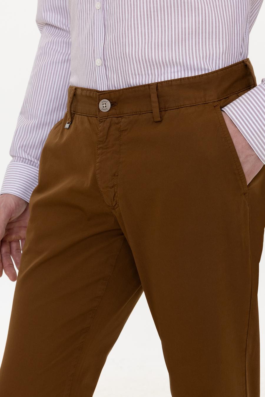 Açık Kahverengi Slim Fit Kanvas Pantolon - 50248787268
