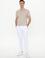 Beyaz Slim Fit Kanvas Pantolon