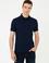 Lacivert Polo Yaka Slim Fit Basic Merserize T-shirt